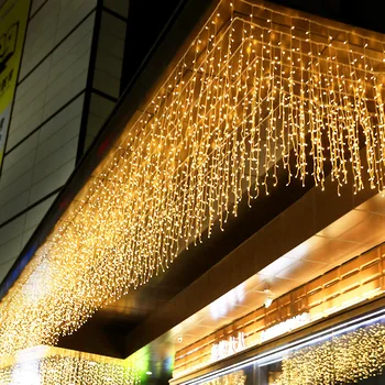 LED Vianočné Osvetlenie Vonkajšie,8M-40 M Víla Opony Cencúľ String Svetlá Záhrada Street Nový Rok Vianočné Ozdoby