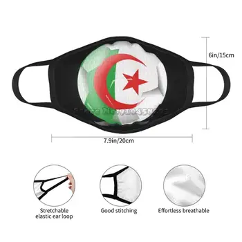 Alžírsko Futbal, Pm2.5 Proti Prachu Diy Opakovane Masku Na Tvár Alžírsko Alžírskej Rodiny Root Vlajka Mužov Dámske Deti Nápady Dievčatá Chlapci