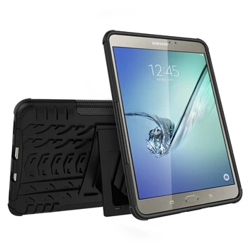 Hyun Vzor 2v1 TPU +PC Kombinovať Ochranný Kryt, Multifunkčný Stojan obal Pre Samsung Galaxy Tab S2 8.0 T710 T715 Tablet