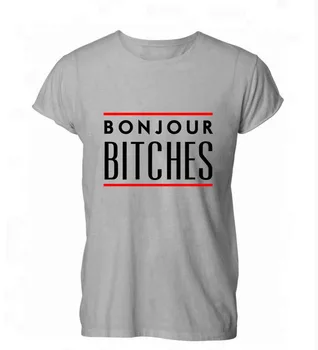Nové Mužov tričko Fashion Populárny Štýl Človeka Bonjour Súk slogan darček funny T-Shirt Mens