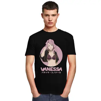 Jedinečný Black Ďatelina Vanessa Enoteca Tee Topy pre Mužov Krátke Rukávy Japonské Anime Manga T-tričko Bavlnené Tričko Tovar Darček