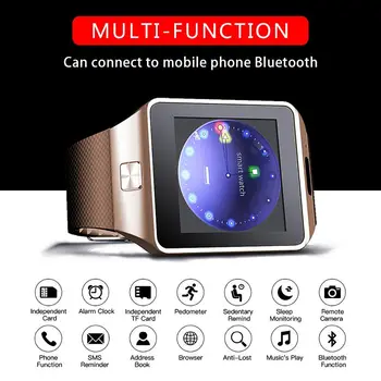 Nové DZ09 Smartwatch Smart Hodinky, Hodiny Digitálne pánske Hodinky cez Bluetooth SIM TF Karty Fotoaparát Pre Android chytrý Mobilný Telefón Náramkové hodinky