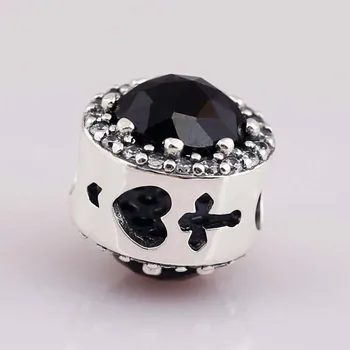 Autentické S925 Perličiek zlá Kráľovná je Čierna Mágia Crystal Charms fit Lady Náramok Náramok DIY Šperky