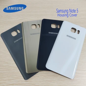 Pôvodné Samsung Note5 Späť Kryt Batérie 3D Sklo Bývanie puzdro pre Samsung Galaxy Note 5 Zadné Prípade Výmeny suché lepidlo