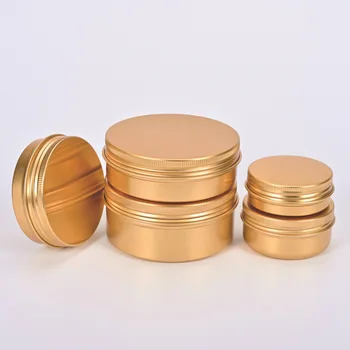 30PCS Zlaté hliníka môže 50ml 60ml 100 ml 150 ml zlatý čaj plechovky sviečka kozmetické hliníkový rámček