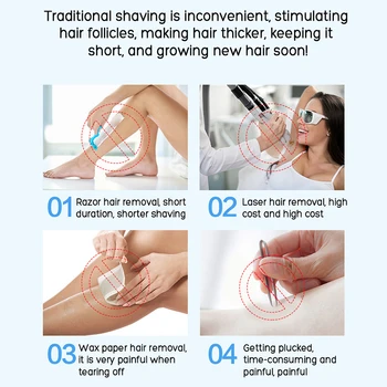 KOOGIS Telo depilácia ženy, mužov, tvár, vlasy odstrániť epilátor krém na ruky depiláciu epiláciu Bezbolestná Depilácia Prírodné