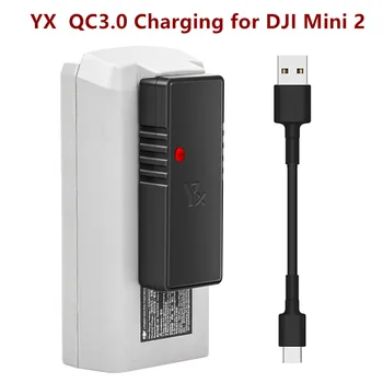 YX pre DJI Mavic Mini 2 QC3.0 Rýchlo Nabíjačky, Batérie, USB Nabíjanie Pomocou TYPU C, Kábel Nabíjačky Pre kolesá Mavic Mini 2 Drone Príslušenstvo