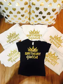 Tričko tričko ženy roztomilý groot narodeniny družstvo kráľovná zlato roztomilý bavlna crewneck strany košele darček club oblečenie dievča top funny