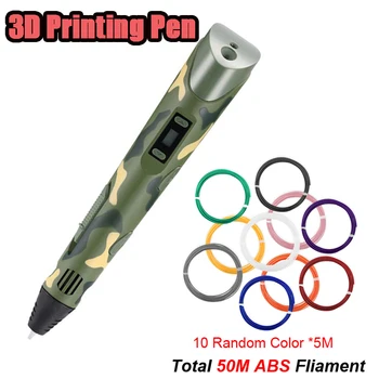 3D Tlač Pero Digitálny Displej Inteligentný DIY 3D Pero Vysokej Teplote 3D Kreslenie Perá s USB Vzdelávacie Hračky Darček Pre Deti