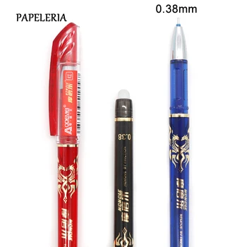 1+50pcs Vymazateľné Pen Set Náplň 0.38 mm Modrý/Čierny/Červený Atrament Magic Vymazateľné Umývateľný Rukoväť Guľôčkové Pero Školského Úradu, kancelárske potreby