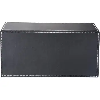 3 Vrstvy Papiernictvo Úložné Zásuvky Box Ploche Drobnosti Organizátor Box Umelej Kože Multi-Funkčný Písací Stôl Organizátor Čierna