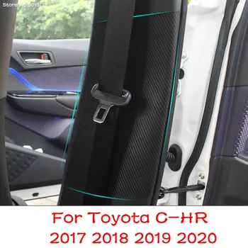 Auto B Pilier Anti-kop Ochranné Mat Pásov Pad Kryt Kožené Samolepky Pre Toyota C-H CHR 2017 2018 2019 2020 2021