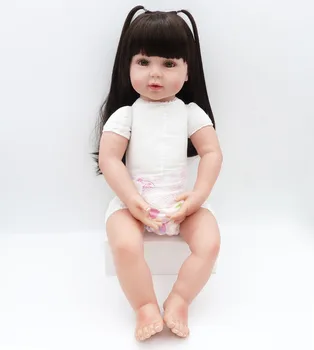58 cm mäkké Silikónové telo vinyl reborn bábiky Realisticky Batoľa, Dieťa Dievča Bábiku Znovuzrodené deti vinylové bábiky pre deti Juguetes