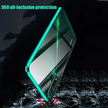 360° Magnetické Flip puzdro Na Na Oppo Realme 5 6i 5i dvakrát strane sklenený kryt pre Oppo A72 PDYM20 A5 A9 2020 A11X A3a A7 Coque