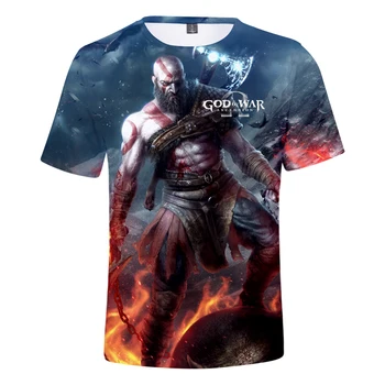 2020 zábavné Topy 3D Tlač Charakter Boh Vojny Kratos T-shirt Mužov/Žien v Pohode detské tričko Hra Harajuku Dospelých a dieťa veľkosť