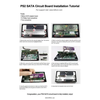 Pôvodné Bitfunx SATA Adaptér Upgrade Rada pre Playstation 2 PS2 IDE Originálny Sieťový Adaptér