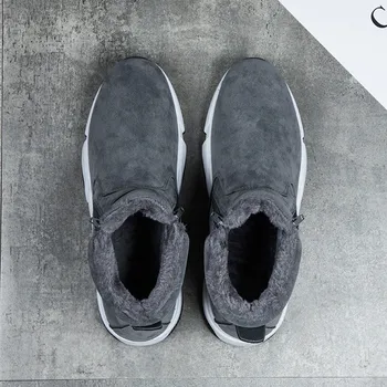 SAGACE 2020 módne pánske topánky nové zimné plus velvet sklzu nosenie vonku pánske nepremokavé bežné bavlna, topánky nový záznam