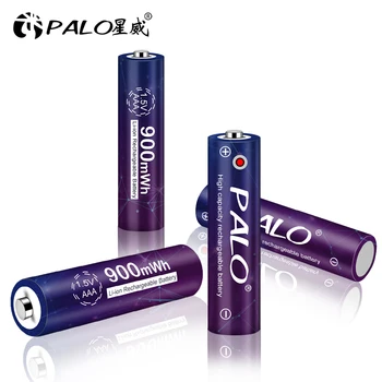 PALO NOVÉ AAA 900mWh 1,5 V Li-ion nabíjateľná Batéria AAA nabíjateľné batérie 1,5 V pre Diaľkové Ovládanie Hračka svetlo Batery