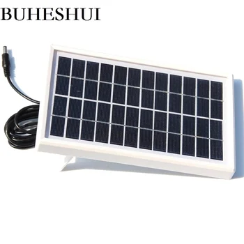 BUHESHUI 3W 6V 9V 12V Polykryštalických Solárnych DIY Solar Panel Power Systém Na Batérie, Nabíjačky, Led Svetlo, DC 5521 Kábel 3M
