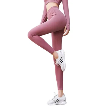 INITIALDREAM Športové Legíny Ženy, Fitness Nohavice jednofarebné Vysoký Štíhly Pás Elastickej Push Up Leggins Outwear Jogging Nohavice