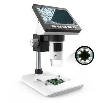 1000X HD1080P 4.3 Palcový LCD Digitálny Mikroskop Prenosné Ploche Mikroskopom Lupa Zväčšovacie Sklo Sada Podpora 10 Jazykov