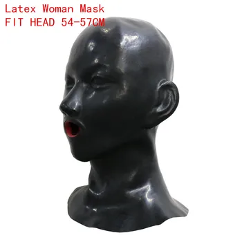 Žena, Latexové Masky Gumy Unisex Kapucňou s Červené ústa, Zuby, Pery, ktorým čelí plášť jazyk nos trubice helloween kostým kapota, maska otroctva