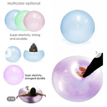 3ks/set Wuble Bubble bobble Tvorivé TPR detské Hračky Elastické Loptu Zosilnené Nafukovacie Lopty Vstrekovanie Vody Bubble bobble