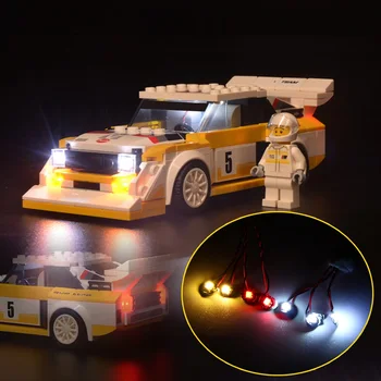 DIY Svetla LED Osvetlenie Auta LEN Pre LEGO 76897 Pre Audi 1985 Sport Quattro S1 Rýchlosť Majstrov Auto Tehly Hračka (Nie Zahŕňajú Modelu)