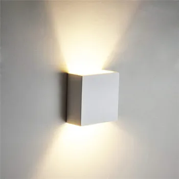 Kocka COB LED Vnútorné Osvetlenie Nástenné Svietidlo Moderného Domova Svetelné Dekorácie Sconce Hliníkové Svietidlo 6W 85-265V Pre Nočné Uličky