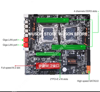 Zľava počítačový hardvér HUANAN ZHI dual X79 LGA2011 doska s M. 2 slot CPU Intel Xeon E5 2697V2 2.7 GHz, RAM 64 G(4*16 G)