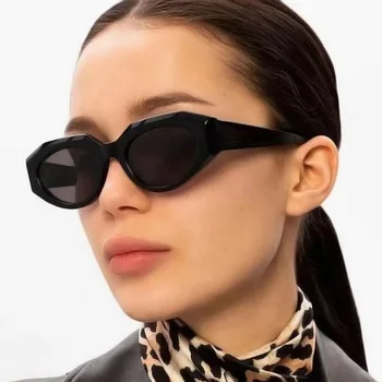 Nepravidelné Čierne slnečné Okuliare Cat Eye Odtiene Pre Ženy, Luxusné Značky Dizajnér Okuliare Jazdy Mužov Šedá Zrkadlo Šošovky dioptrické Okuliare MM96
