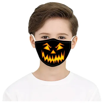 Deti Halloween Party Maska Halloween Tlač Pleťové Masky Prachotesný Umývateľný Masky Halloween Dekorácie Dodávky J50