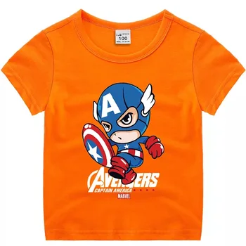 Disney, Marvel Komické Pomstiteľ Tlačiť T-shirt detské Oblečenie Superhrdina Kapitán Amerika T Shirt Lete Nové Dievča Chlapec Tees Topy