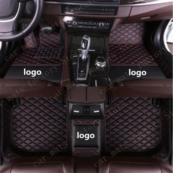 Dve farebné auto podlahové rohože Pre Toyota RAV4 2020 auto styling auto doplnky, Nepremokavé kožené auto rohože