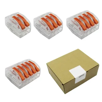 Doprava zadarmo (100ks/krabica) mini rýchlo drôt Konektory,Univerzálny Kompaktný Kabeláž Konektor,push-v radovej PTC-221 222