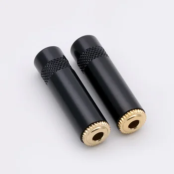 3ks Hladké Black Jack 3.5 samica Audio konektor s priemerom 3,5 mm, 3 pól Stereo zásuvka Pozlátené Drôtu Konektor pre Slúchadlá urob si sám