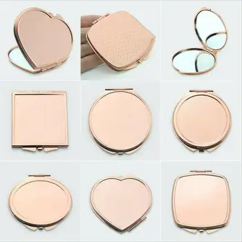 Prenosné Make-Up Zrkadlo Mini Pocket Kozmetické Kompaktný Zrkadlo Sklopné Dvoch Strán Vreckové Zrkadlo Dievča Krásy Nástroje