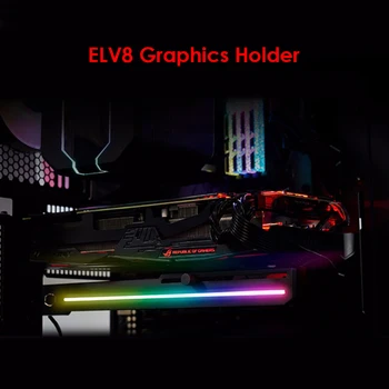 ELV8 LED grafický procesor (GPU) Držiteľ ARGB LED Vertikálne Grafickú Kartu, Držiak Adresný RGB Podporu Nastaviteľná Dĺžka Výška 3 Pin
