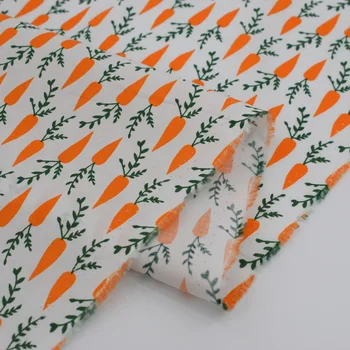 2018 nové Oranžová mrkva reaktívne farbenie prírodné bavlnené tkaniny pre letné šaty telas por metro tissu au meter vestido tecido urob si sám