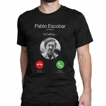 Pablo Escobar Volanie pánske Tričká El Patróna Funny Telefónne Topy Bavlny O Neck T-Shirts Lete Tees plus veľkosť drop shipping