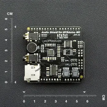 Nové DFRobot Audio Štít Pre DFRduino M0, 5V WM8978 profesionálne Hi-Fi codec čip IIS rozhranie Podpora palubný DC3.5 MIC Vstup