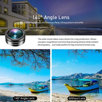 APEXEL 6 v 1 Telefón, Fotoaparát, Objektív Auta Fish Eye Objektív, širokouhlý makro Objektív CPL/StarND32 Filter pre iPhone a všetky smartphone