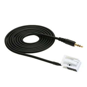 KKmoon Auto AUX Vstup v Režime Kábel pre Telefón, MP3 3.5 mm AUX-in Audio Music Adaptér, Káble pre Mercedes Benz W169 W203 W209 W251