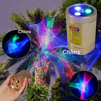 Chims Mini Laserového Svetla Prenosný Bezdrôtový Dobíjacie RGB Aurora Vzory Projektor Vonkajšie Cestovanie, Camping Vianočné Party DJ