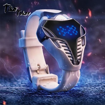 Tike Toker,Nové LED hodinky s jedinečným dizajnom silikónové strane krúžok náramkové hodinky Pre mužov watche Módne digitálne hodinky, Relojes hombre hodiny