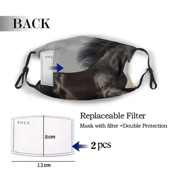 Ochranná maska s filtrom Kôň proti prachu PM2.5 opätovne dospelých dospievajúce dieťa dievča