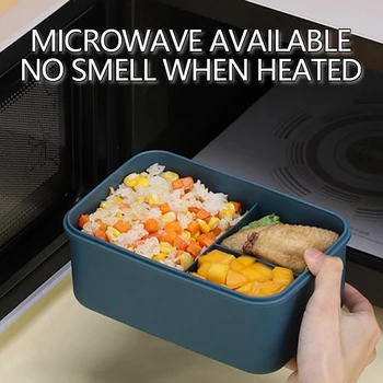 Mikrovlnná Prenosné Pšeničnej Slamy Lunch Box 2020 New Horúce Japonský Štýl Oddelení Bento Box Kuchyňa Nepresakuje Potravín Kontajner
