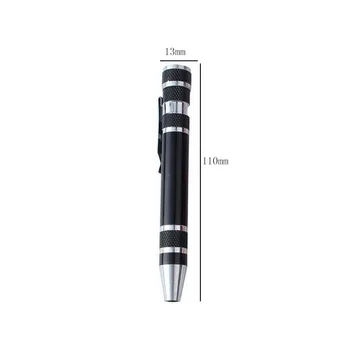 8 V 1 Skrutkovač Pen Set Vrecku Presnosť Opravy Multi -Nástroj Skrutkovače Pero Multifunkčné Pohodlné Ručné Náradie