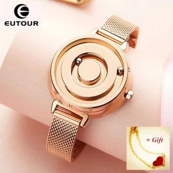 EUTOUR ženy hodinky magnetické dámske hodinky top značky luxusné žena z nehrdzavejúcej ocele zlaté hodinky quartz hodinky reloj mujer