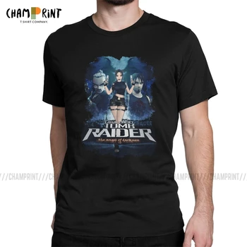 Tomb Raider Angel Of Darkness Mužov Tričko Lara Adventer Hry, Zábava Tee Tričko Krátky Rukáv O Neck T-Shirts Plus Veľkosť Oblečenie